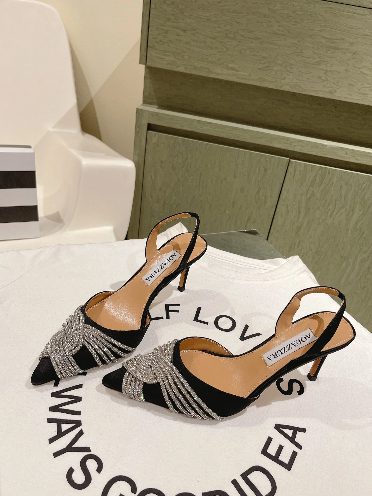 COCO- GASMIDL1-SAT-000 Heel height：6.5CM sheepskin item:D-X032C1497